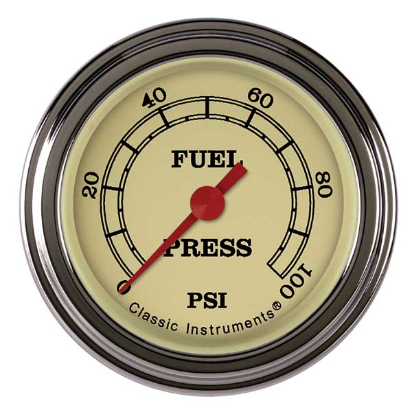 VT146SLF - Classic Instruments Vintage Fuel Pressure Gauge 100PSI