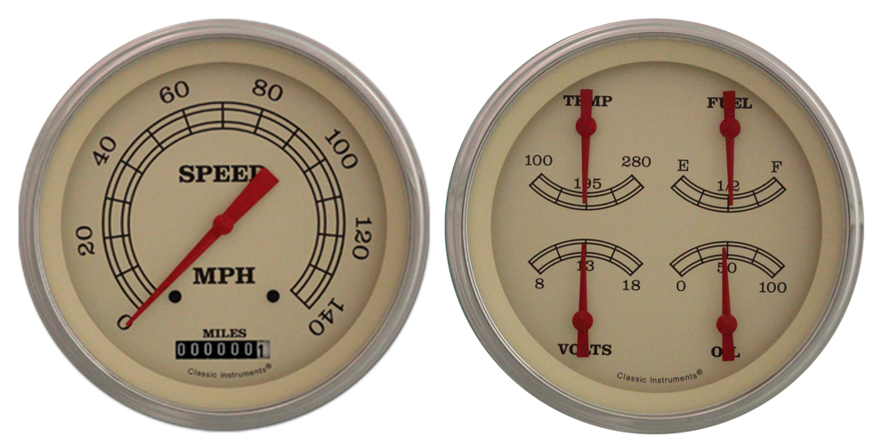 VT52SLF - Classic Instruments Vintage 2 gauge set Speedometer Quad