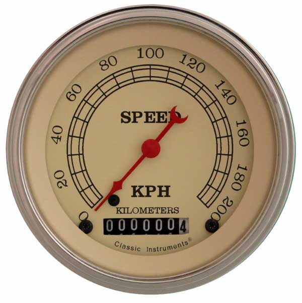 VT58SLF - Classic Instruments Vintage Speedometer 200 kph