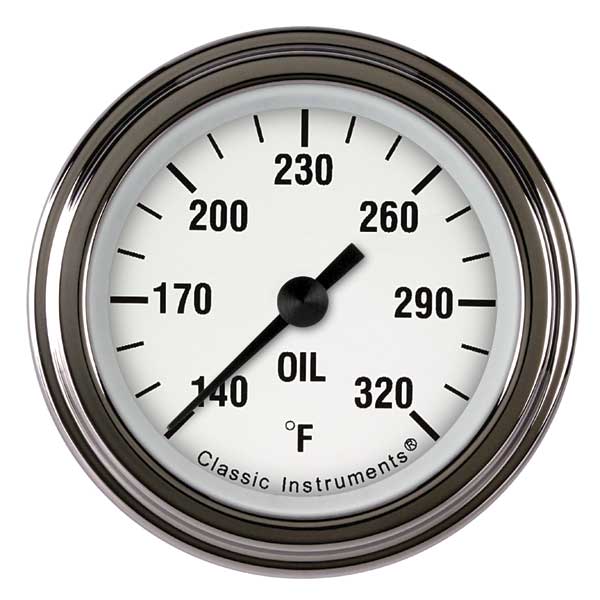 WH128SLF - Classic Instruments White Hot Oil Temperature Gauge