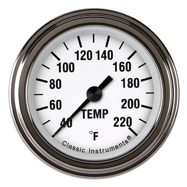 WH129SLF - Classic Instruments White Hot Stock Eliminator Temperature Gauge