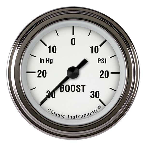 WH141SLF - Classic Instruments White Hot Boost-Vacuum Gauge
