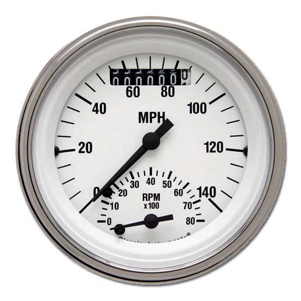 WH20SLF - Classic Instruments White Hot Ultimate-Speedometer-Tachometer Combination