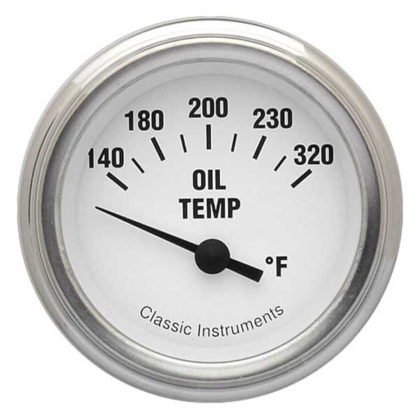 WH28SLF - Classic Instruments White Hot Oil Temperature Gauge