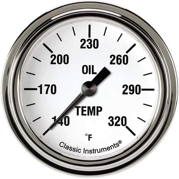 WH328SLF - Classic Instruments White Hot Oil Temperature Gauge
