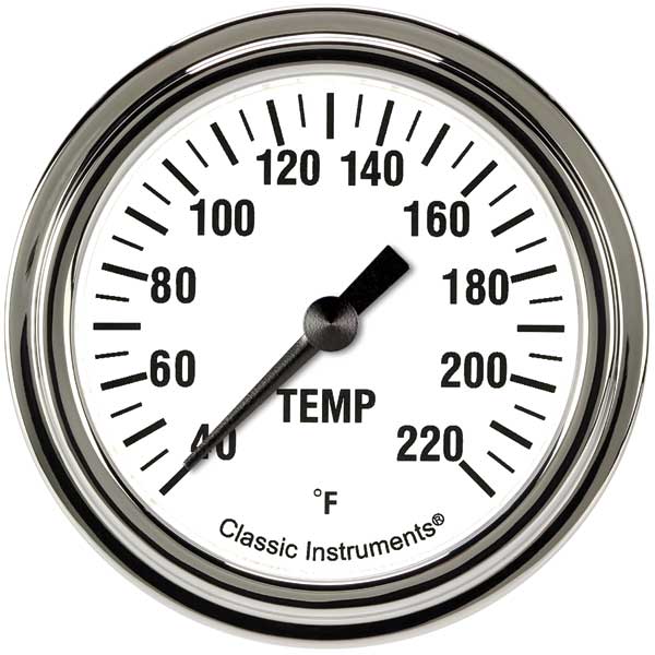 WH329SLF - Classic Instruments White Hot Stock Eliminator Temperature Gauge