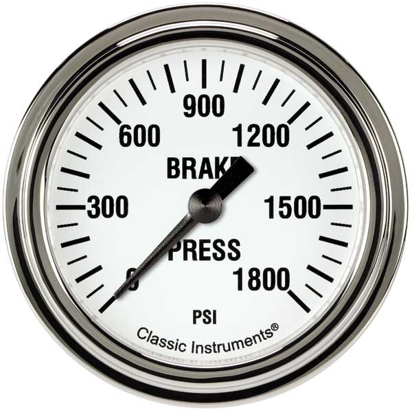 WH367SLF - Classic Instruments White Hot Brake Pressure Gauge