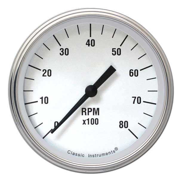 WH71SLF - Classic Instruments White Hot Tachometer 8000 RPM