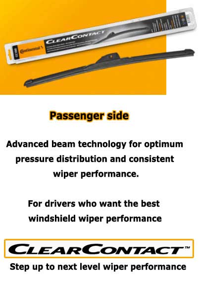 WIPERS-002 Continental VDO ClearContact Passenger-side Windshield Wiper Blade