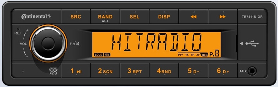 TR7411U-ORK - Continental AM-FM Radio-USB MP3-WMA