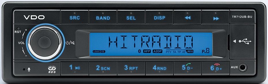 TR712UB-BU - VDO AM-FM Radio-USB-MP3-Bluetooth